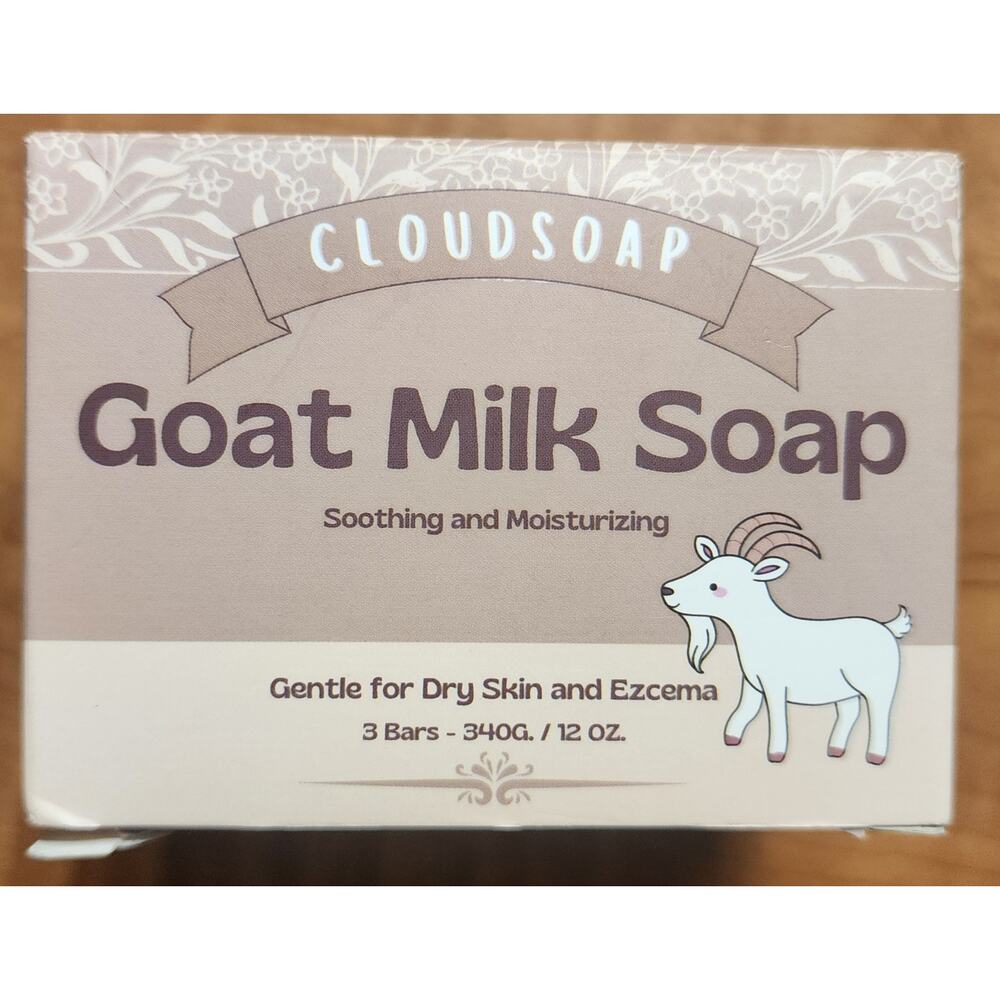 CloudSoap Goat Milk Soap – 3 Bar Pack – Soothing & Moisturizing NEW